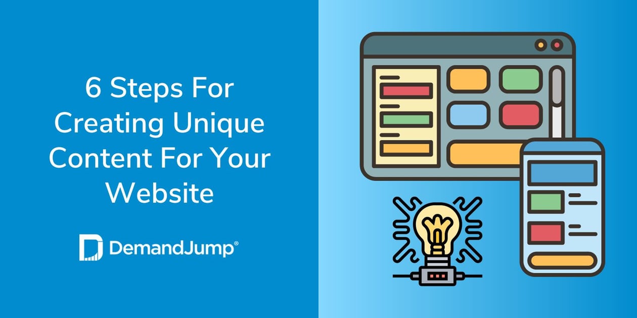 how to make unique content for a website