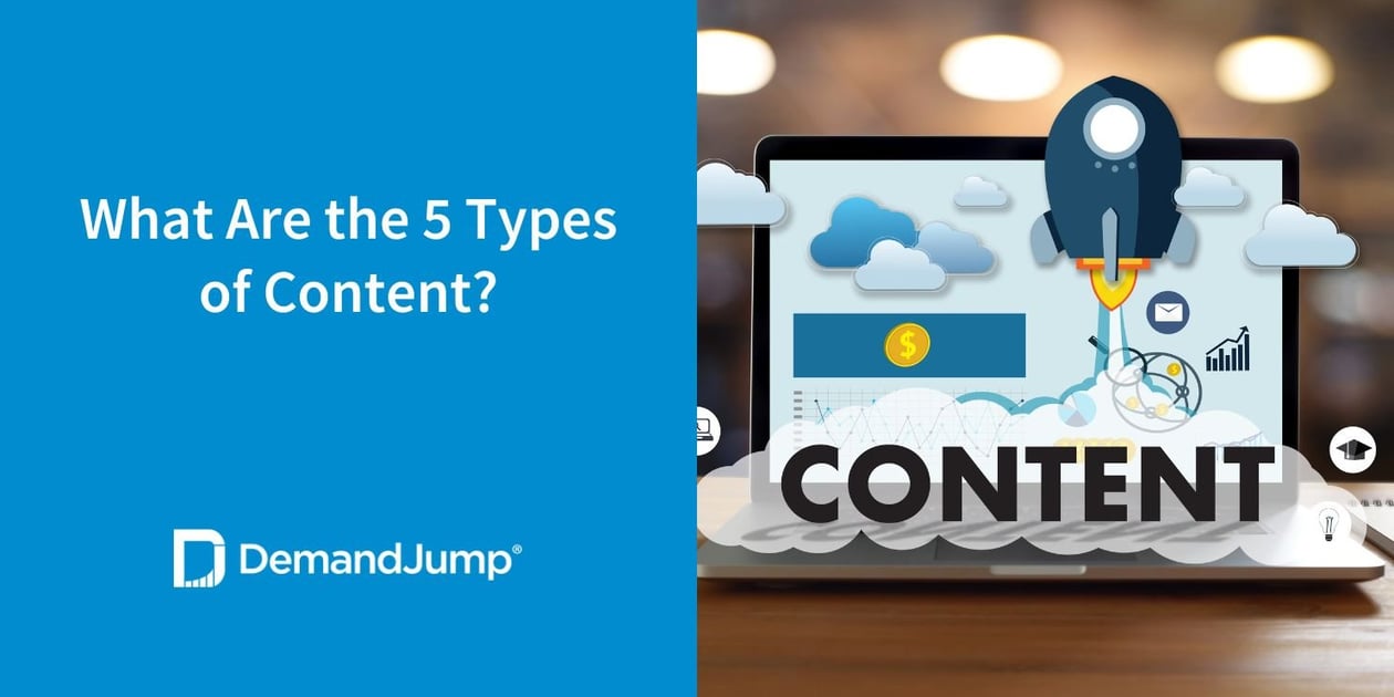 What are the 5 types of content?
