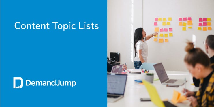 creating a content topic list to kickstart your content strategy header