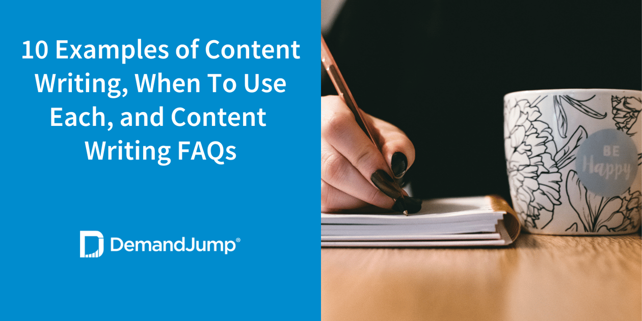 Content writing examples and use cases