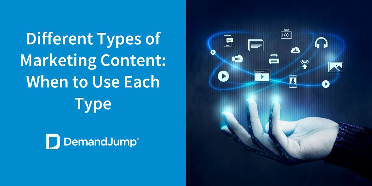 Different types of marketing content: When to use each type header