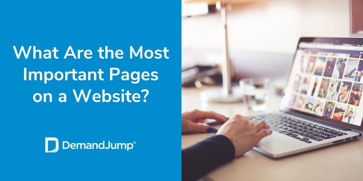 what are the most important pages on a website header